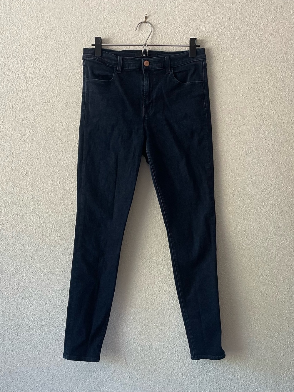 J Brand Maria High Rise Skinny Jeans Bluebird Dark Wash Womens 30x29 Stretch